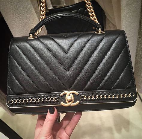 chanel chevron handle bag|Chanel vintage precision bag.